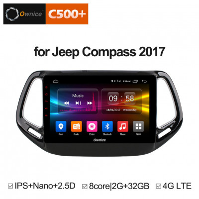 Штатная магнитола Carmedia OL-1255-P Jeep Compass (2016+) (Наличие СПБ)