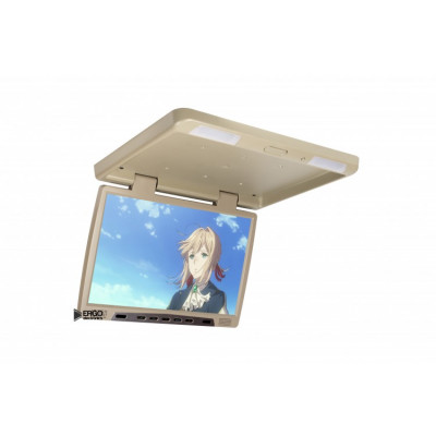 Потолочный монитор ERGO ER22H бежевый  с монитором 22" и входами HDMI/AV/SD/USB (Наличие СПБ)
